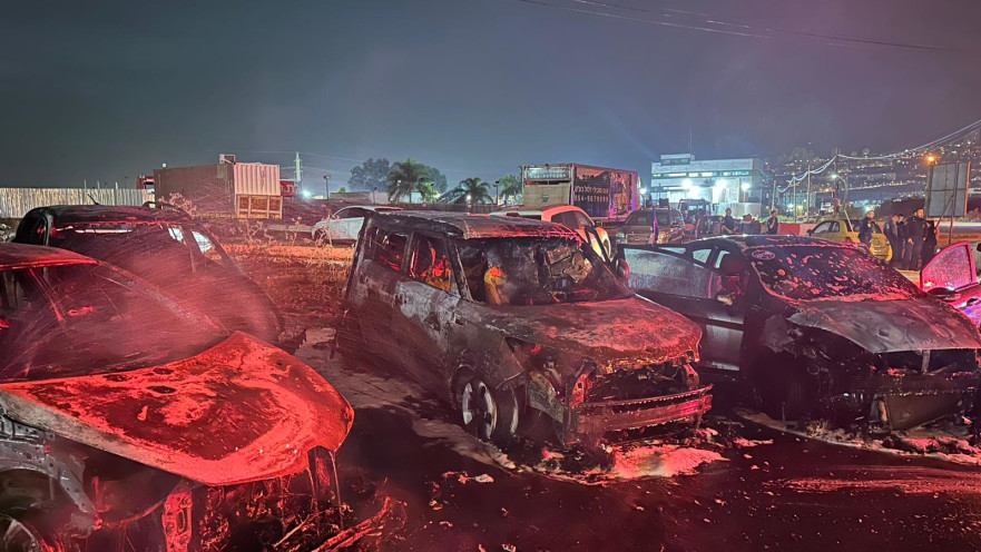 רכבים שרופים בחיפה