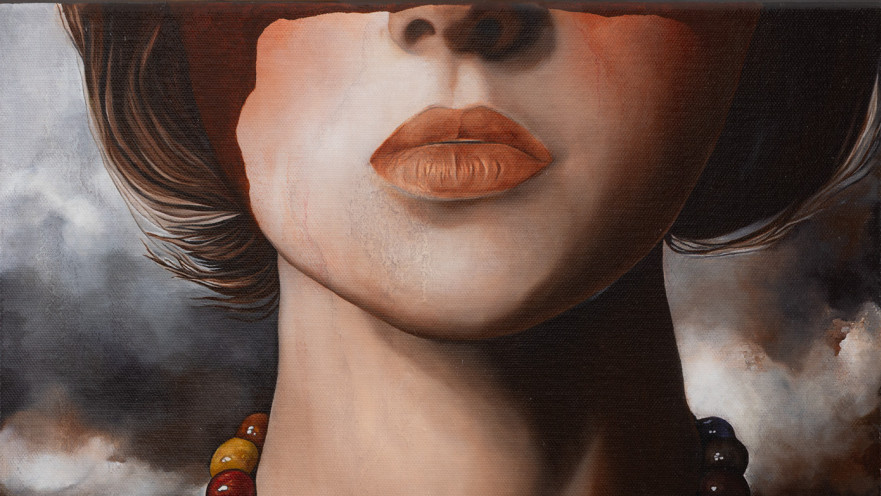 ענת בצר, רוּחַ, שמן על בד 35x35 ס"מ, 2025