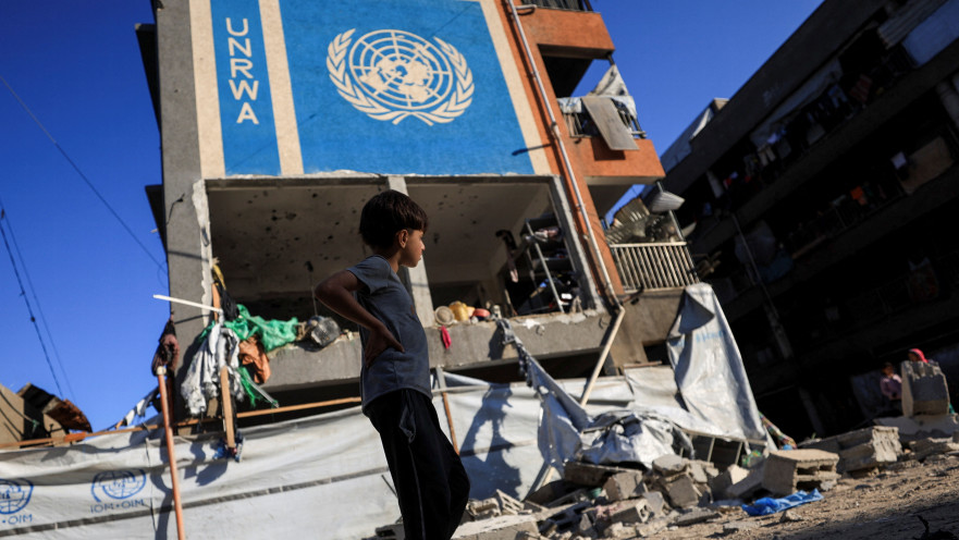 בניין של אונר"א בעזה