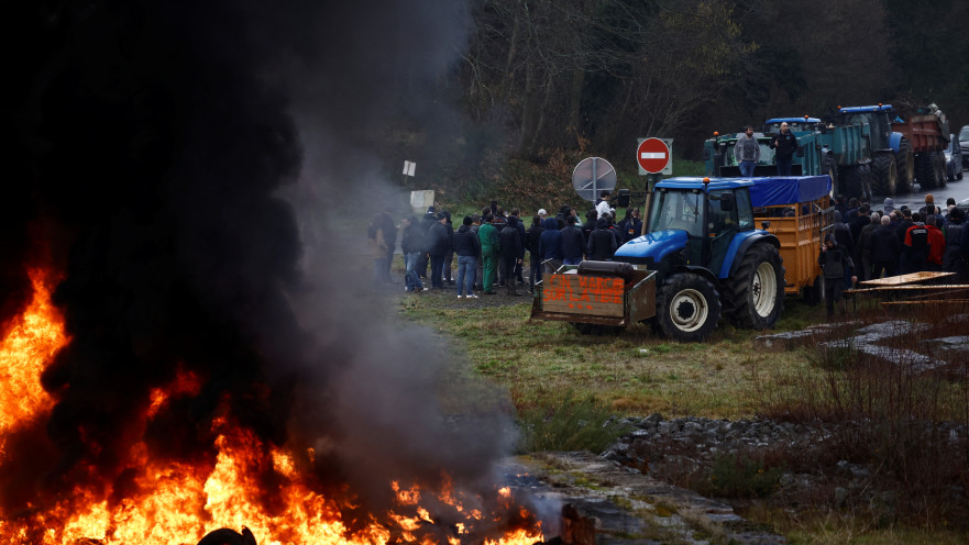 תיעוד מהמחאות של החקלאים בתחילת 2025
