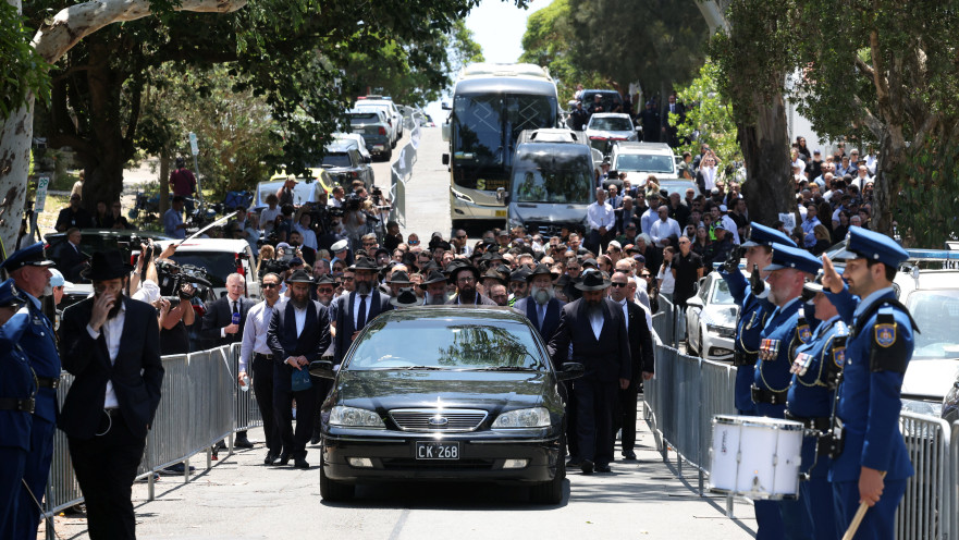 הלווייתו בסידני של הרב אלי שלנגר, 17.12.25