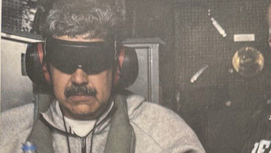 ניקולס מדורו לאחר שנלכד על ידי צבא ארה"ב