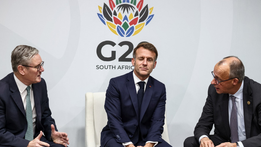 פרידריך מרץ, עמנואל מקרון וקיר סטארמר