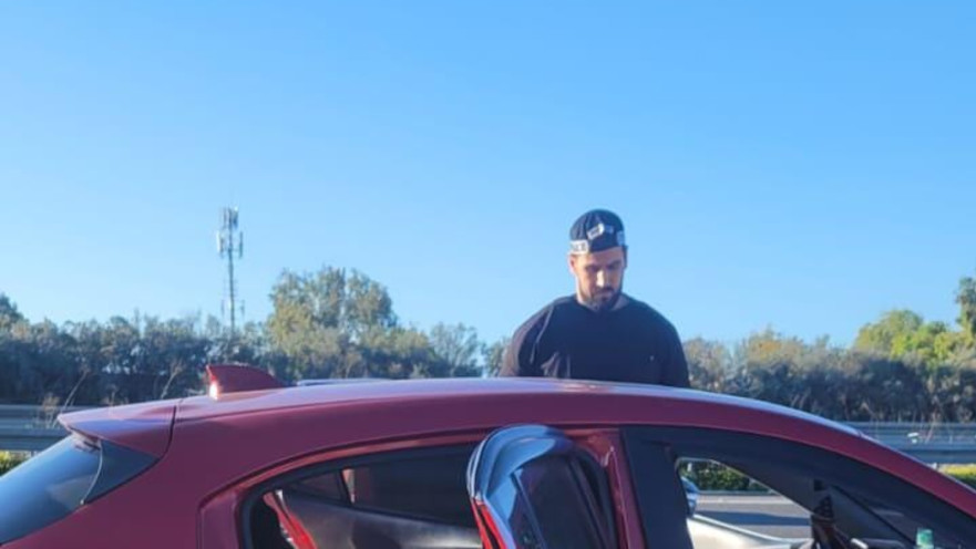 תיעוד מהמעצר של החשוד 