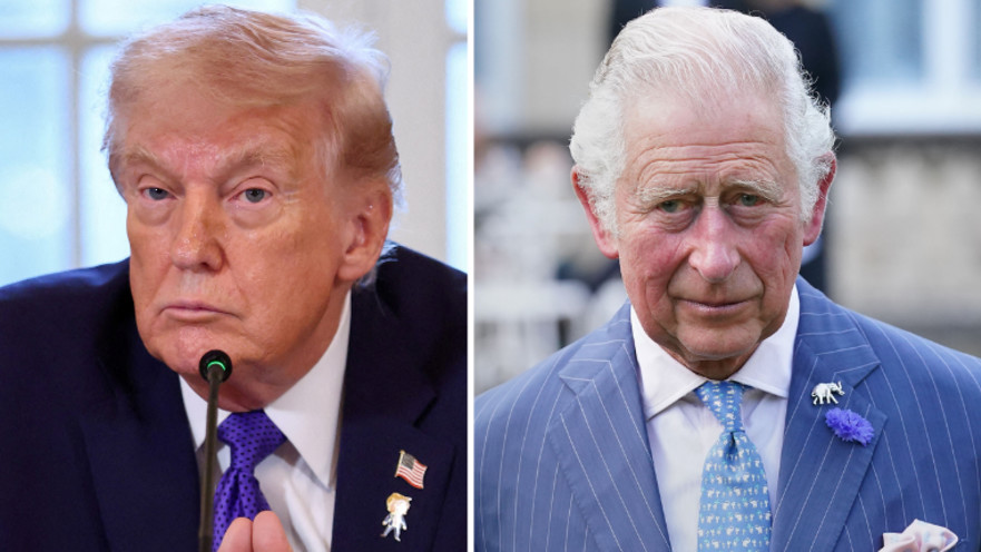 המלך צ'ארלס ודונלד טראמפ