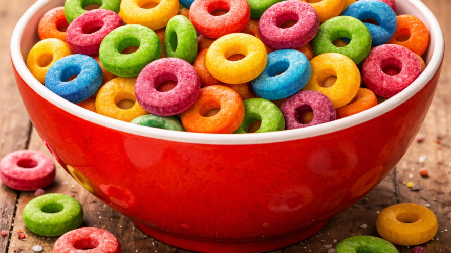 קערת דגני בוקר צבעוניים