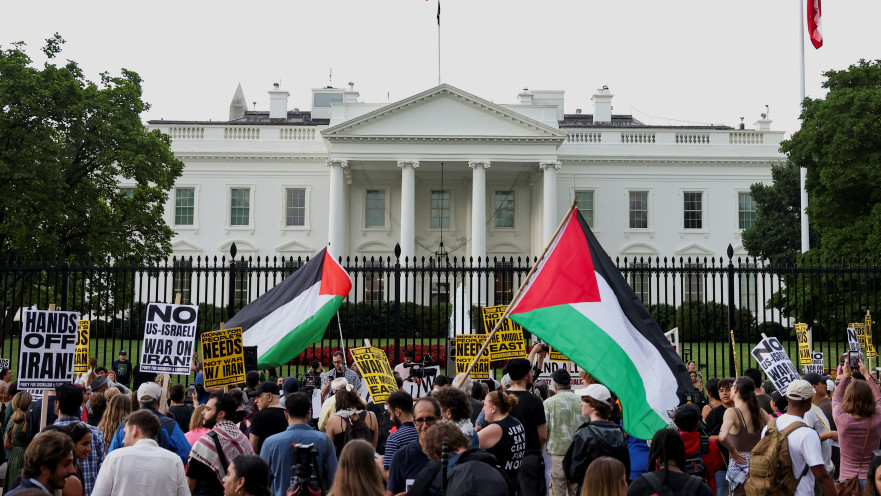 מחאות מול הבית הלבן בעד הפלסטינים