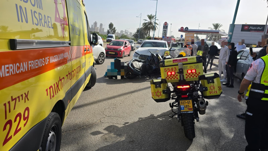 מזירת התאונה בלוד