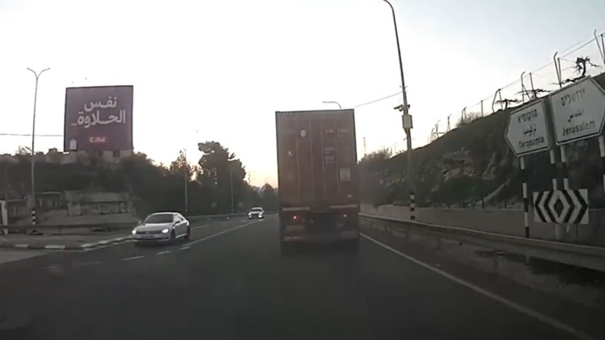 נהג משאית פלסטיני נוהג בשכרות בכביש 35