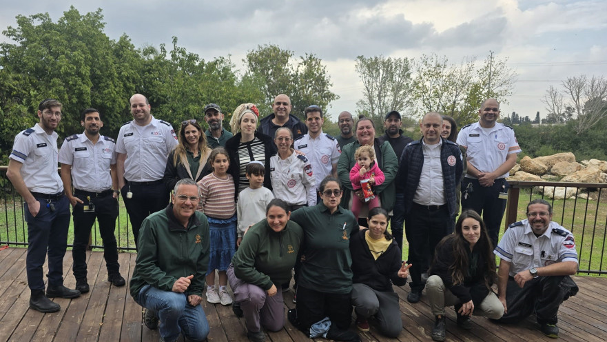 עובדי ספארי הוכשרו כחובשים ומתנדבי מד"א