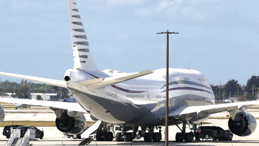 המטוס שטראמפ קיבל מקטאר