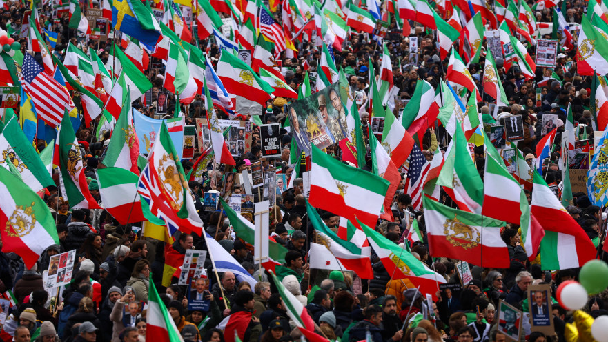 הפגנת מחאה נגד השלטון האיראני במינכן