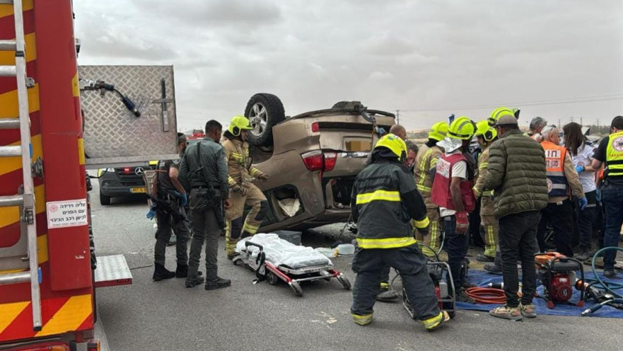 תאונת דרכים בין שני כלי רכב בכביש 40 בסמוך לצומת משאבים
