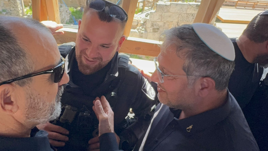 איתמר בן גביר ודני לוי בהערכת מצב בהר הבית