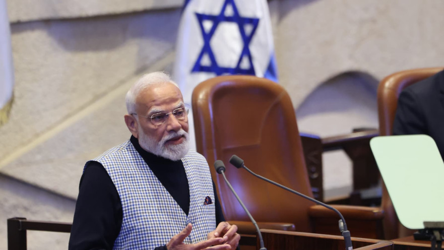 ראש ממשלת הודו נרנדרה מודי בכנסת