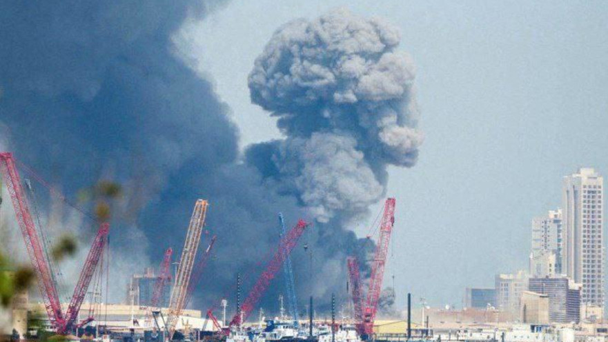 פטריית עשן לאחר טיל איראני בבחריין 