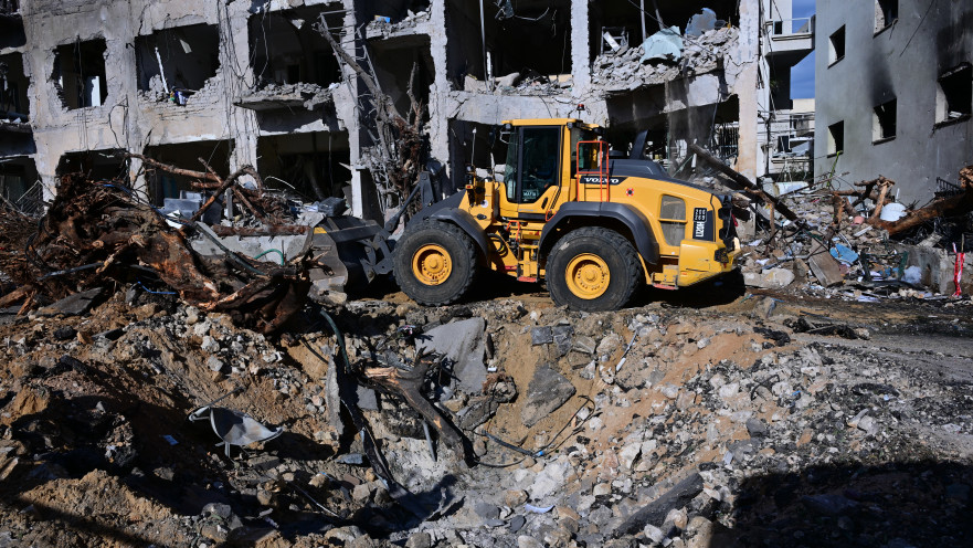 זירת נפילת הטיל האיראני בתל אביב