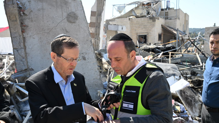 נשיא המדינה בזירת הנפילה בבית שמש