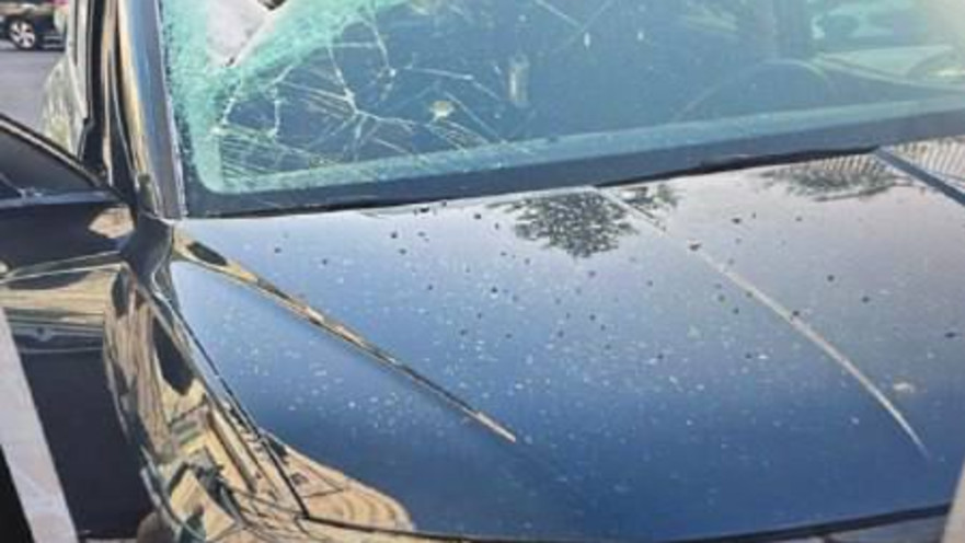 שבר ירוט שפגע ברכב באזור ירושלים