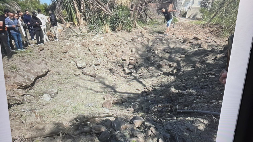 מושב ברקת: נפילת רסיס בין הבתים בשטח פתוח