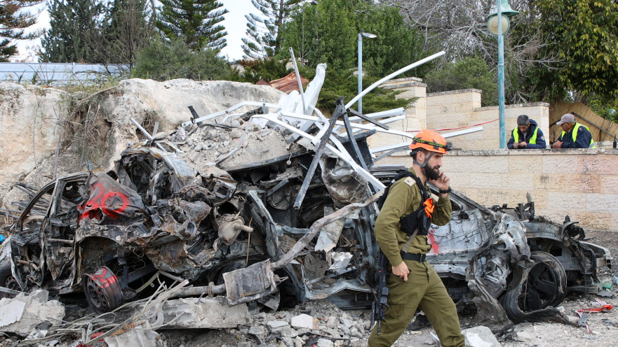 זירת נפילת הטיל בבית שמש