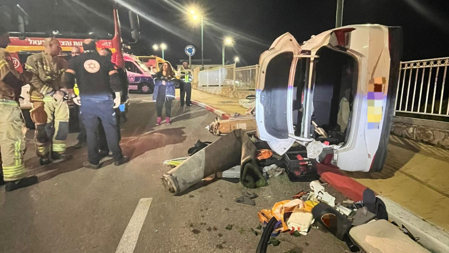 תיעוד מזירת התאונה 