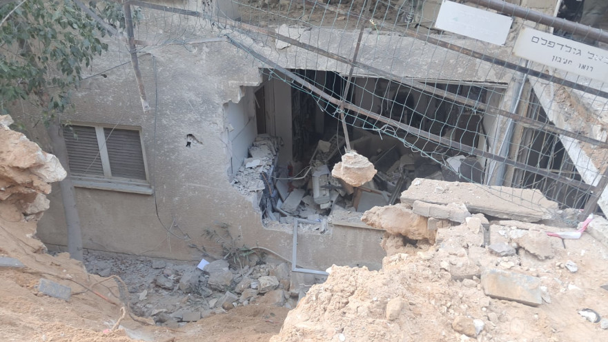 זירת נפילת טיל איראני ברמת גן