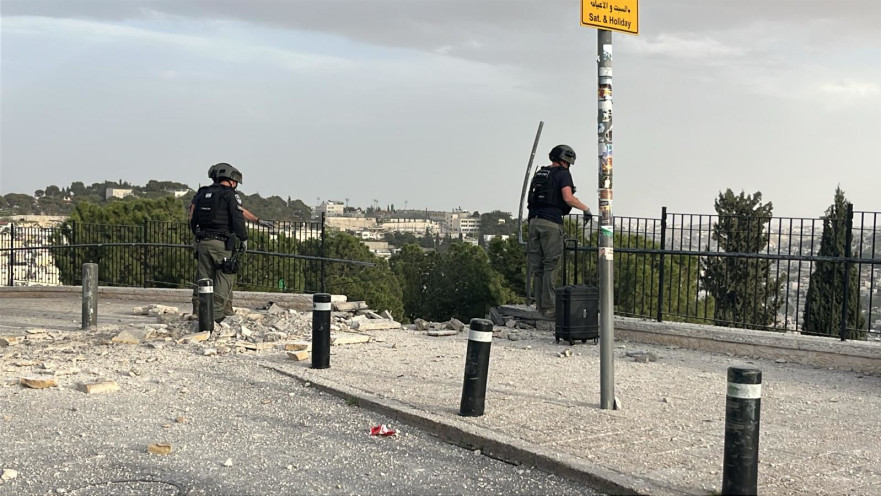 זירת נפילת הטיל האיראני בירושלים