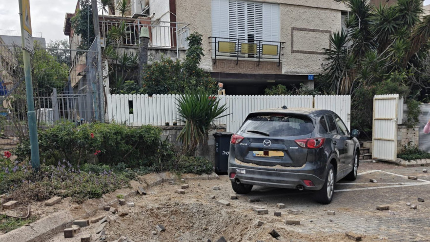 נזק בראשון לציון בעקבות ירי טילים מאיראן