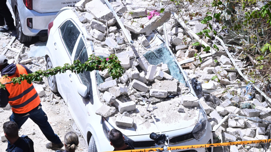 זירת ההרס בתל אביב אחרי הירי מאיראן 