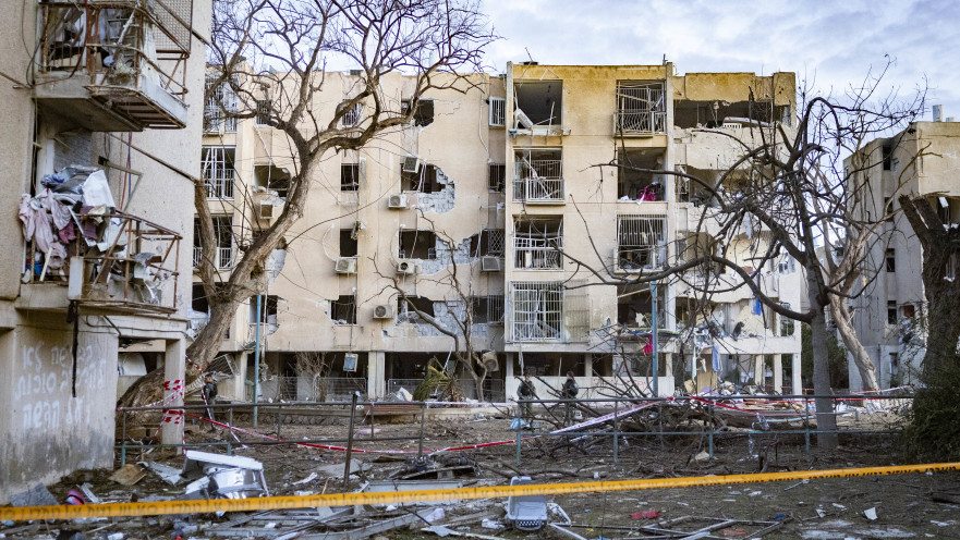 זירת נפילת הטיל האיראני בערד
