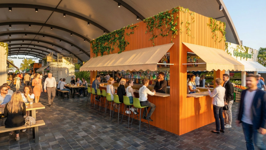 הדמיית שוק האוכל פארק הטרמינל 