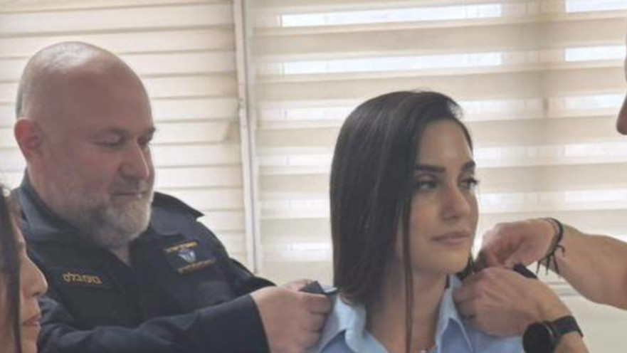 רינת סבן בטקס העלאת דרגה