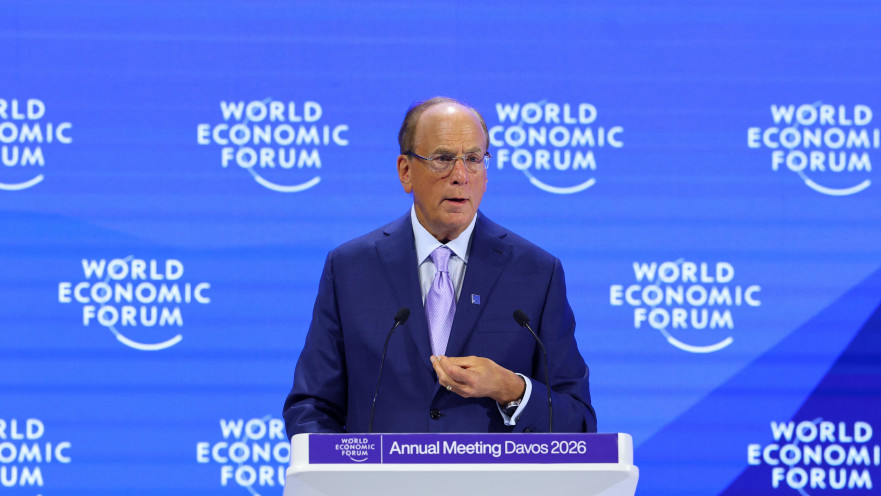 לארי פינק, יו"ר ומנכ"ל בלקרוק בפורום הכלכלי העולמי בדאבוס, שוויץ