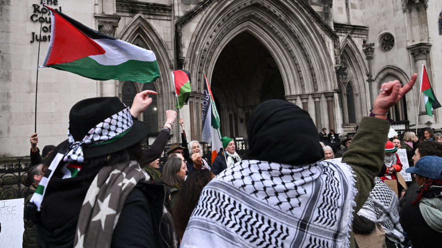 הפגנה של פרו פלסטינים בבריטניה