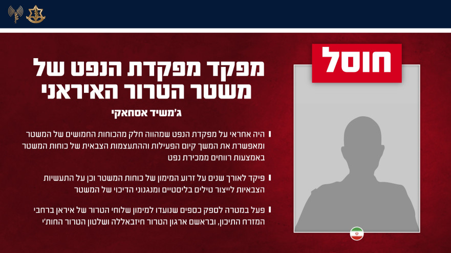 ג'משיד אסחאקי חוסל באיראן