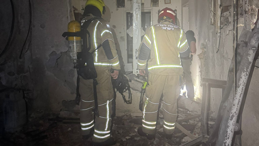 זירה בראש העין לאחר ירי טילים מאיראן