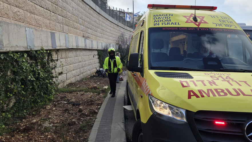 מזירת התאונה בירושלים