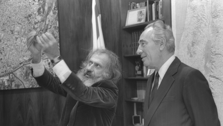 יעקב אגם עם שמעון פרס