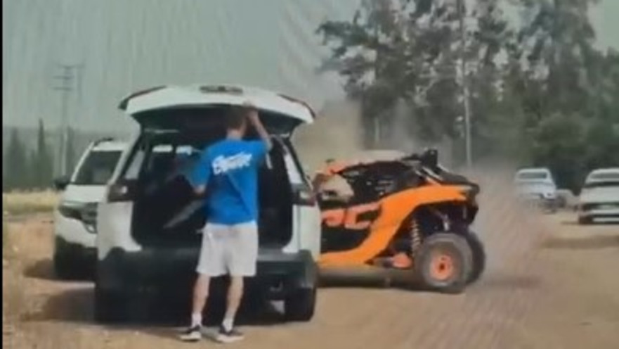 רוכב טרקטורון מתנגש ברכב בפארק יער בן שמן