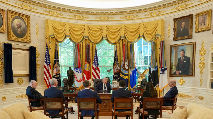 פגישת המו"מ עם לבנון בהשתתפות נשיא ארה"ב דונלד טראמפ