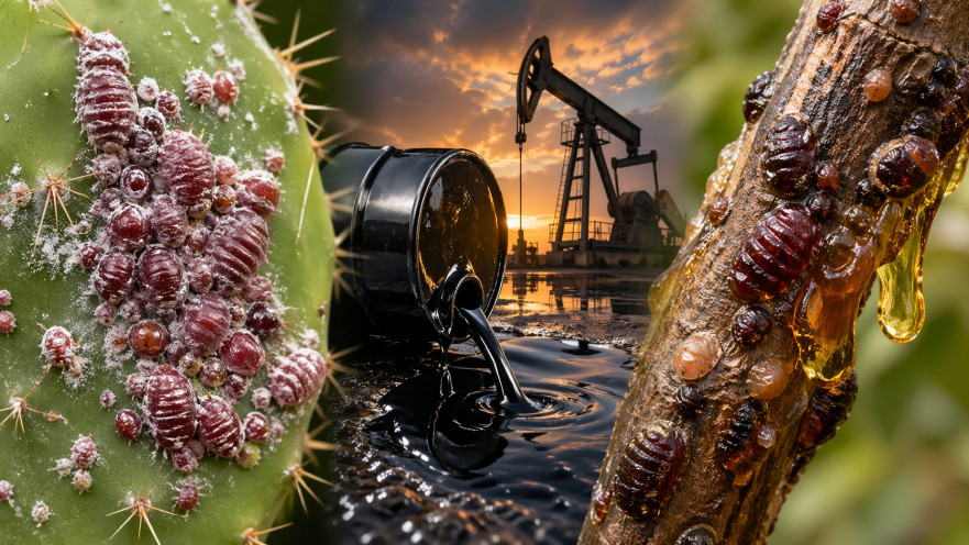 כנימות קוכיניאל, נפט וכנימות הלכה