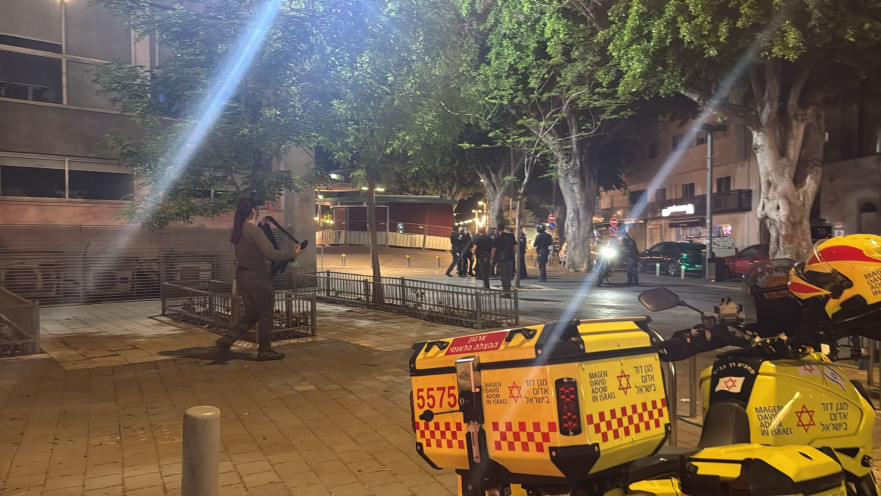 מזירת אירוע האלימות בתל אביב