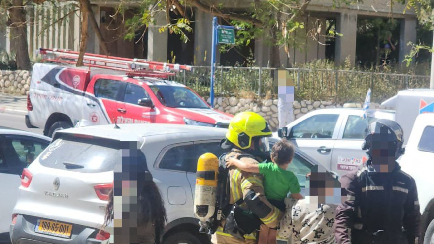 מזירת השריפה בבאר שבע