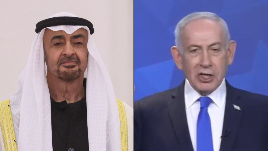 בנימין נתניהו ונשיא איחוד האמירויות מוחמד בן זאיד