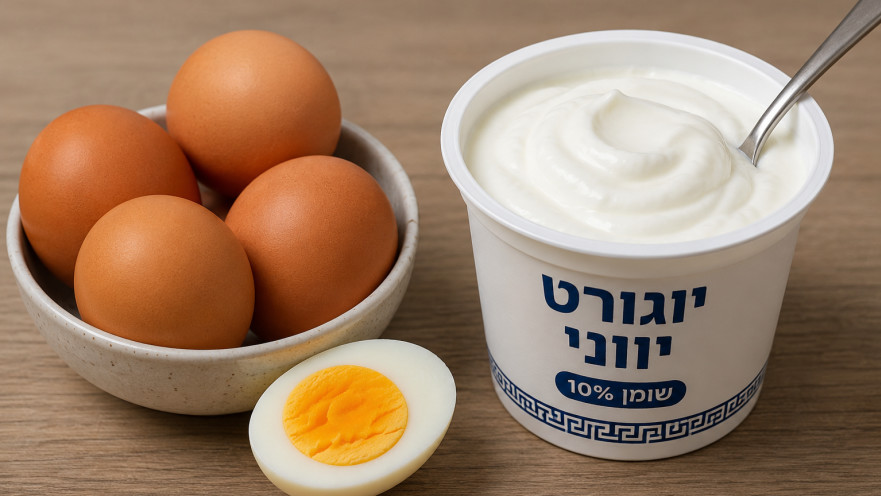 יוגורט יווני, ביצים