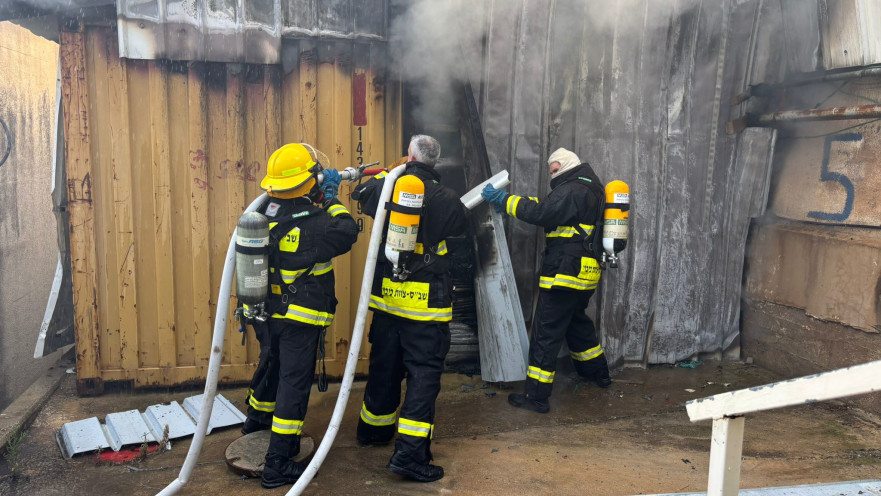 כיבוי השרפה בבית מעצר קישון