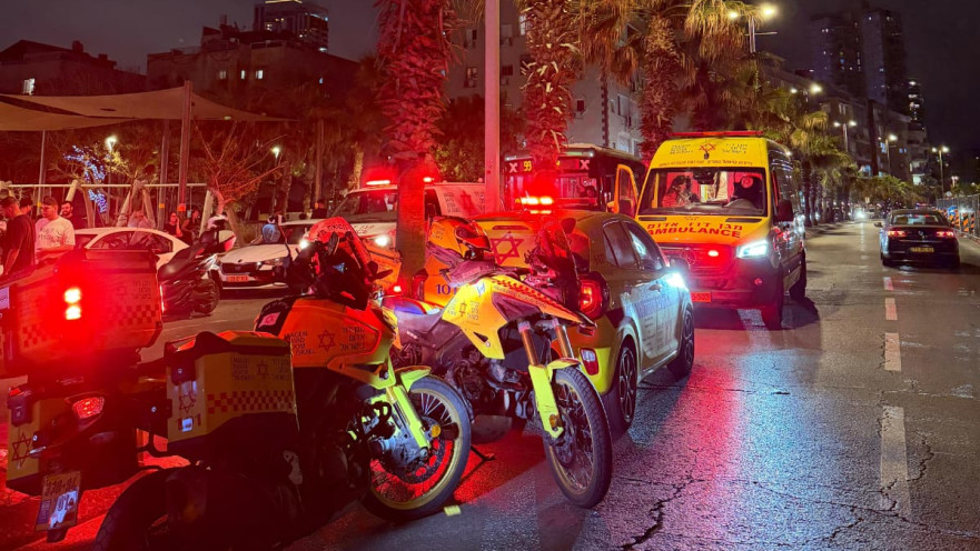 מזירת התאונה בתל אביב