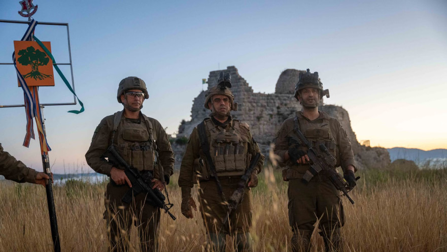 עדי גנון, יפתח נורקין, איוב כיוף. טקס חילופי מפקד חטיבת גולני