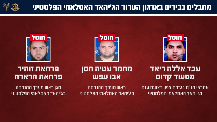 מחוסלים מהג'יהאד האסלאמי בעזה